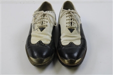 Payne Stewart Signed Tournament Worn Black & White 'Fore' Golf Shoes