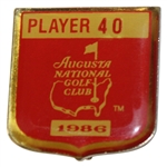 Hal Suttons 1986 Masters Tournament Contestant Badge #40