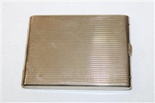 1930's Silver Cigarette Case - Enameled Golfer Motif
