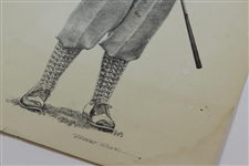 Bobby Jones 'Five Immortals' Print For Sports Illustrated Signed By Artist Robert Riger JSA ALOA
