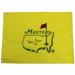Tommy Aaron Signed Masters Undated Embroidered Flag with 73 JSA ALOA