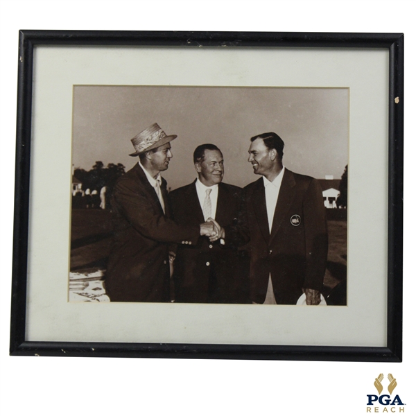 Sam Snead, Bobby Jones, And Ben Hogan Black And White Photo - Framed