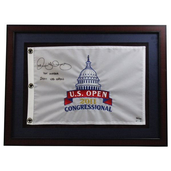 Rory McIlroy Signed 2011 US Open Embroidered Flag Inscribed 1st Major LTD ED #46/100 UDA #BAM24244