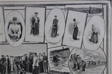 1894 The Ladies Golf Championship at Littlestone Matted Print/Publication