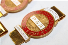 Five (5) 1967 PGA Championship at Columbine CC Committee Clips/Badges