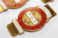 Five (5) 1967 PGA Championship at Columbine CC Committee Clips/Badges