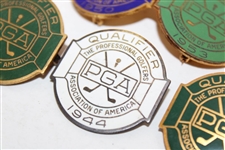 1941, 1944, 1946, 1950 & 1953 PGA Championship Contestant Badges