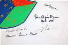 Dye, Mann, Jacklin, Suggs, Charles & 5 others Signed WGHoF Flag JSA ALOA