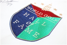 Nick Price, Lanny Wadkins & Hubert Green Signed World Golf Hall of Fame Flag JSA ALOA