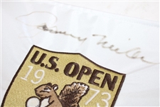 Johnny Miller Signed Commemorative 1973 US Open at Oakmont Flag JSA ALOA