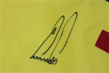 Ernie Els Signed 2002 The OPEN at Muirfield Yellow Screen Flag JSA ALOA
