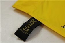 Ernie Els Signed 2002 The OPEN at Muirfield Yellow Screen Flag JSA ALOA