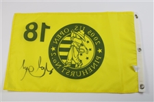 Michael Campbell Signed 2005 US Open at Pinehurst No. 2 Yellow Screen Flag JSA ALOA