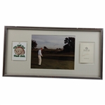 Arnold Palmer Twice Signed Fossil Creek Photo & Scorecard Framed Display JSA ALOA