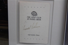 Arnold Palmer Twice Signed Fossil Creek Photo & Scorecard Framed Display JSA ALOA