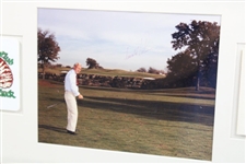Arnold Palmer Twice Signed Fossil Creek Photo & Scorecard Framed Display JSA ALOA