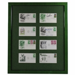 Nicklaus, Palmer, Sarazen, Picard, Harbert, Cooper & Miller Signed First Day Of Issue Framed Display JSA ALOA
