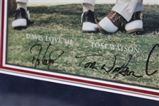 Watson, Sluman, Leonard & Love Signed Polo Golf Ralph Lauren Photo -Framed JSA ALOA
