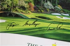 Arnold Palmer, Jack Nicklaus & Gary Player 'Big Three' Signed 2014 Masters Tournament Poster JSA ALOA