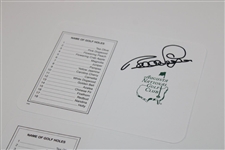 Bernhard Langer & Charl Schwartzel Signed Augusta National Scorecards JSA COA