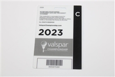 Taylor Moore Signed 2023 Valspar Championship Badge Inscribed '1st Win' JSA ALOA
