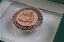 Masters Milled Collection Copper Dome Ball Marker w/Dark Green Leather Pouch