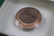 Masters Milled Collection Copper Dome Ball Marker w/Dark Green Leather Pouch