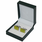 Masters Tournament Yellow Flag Logo Cuff Links in Original Box - Made in Italy