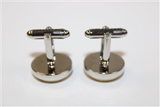 Masters Tournament Silk Yellow Logo Cuff Links in Original Box - Made in Italy