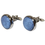 Masters Tournament Silk Lt Blue Logo Cuff Links in Original Box - Made in Italy