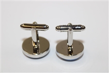 Masters Tournament Silk Lt Blue Logo Cuff Links in Original Box - Made in Italy