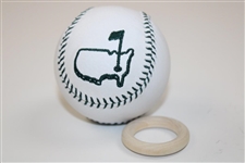 Masters Links Kings White Commemorative Baseball with Green Laces and Embroidered Logo