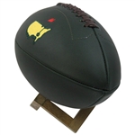 Masters Tournament Green Leather Football with Wood Stand in Bag