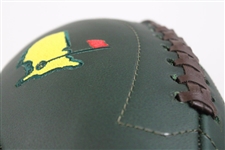 Masters Tournament Green Leather Football with Wood Stand in Bag