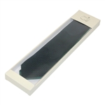 Masters Made in Italy Collection Dark Green Silk Tie with Navy Mini Logo Pattern