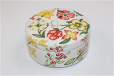 Masters Tournament Hand Painted Floral Ceramic Box
