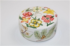 Masters Tournament Hand Painted Floral Ceramic Box