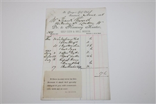 Five (5) Vintage Clubmaker Invoices & Statements Including Gourlay & Hunter