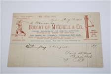 Five (5) Vintage Clubmaker Invoices & Statements Including Gourlay & Hunter