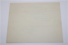 Five (5) Vintage Clubmaker Invoices & Statements Including Gourlay & Hunter