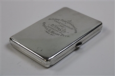 1920 Florida History Sterling Silver Cigarette Case Winter Park CC