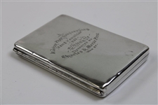 1920 Florida History Sterling Silver Cigarette Case Winter Park CC