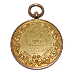 1907 Wigton GC 9k Gold Captain’s Medal  Awarded to Mr. J Harris