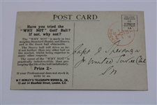The “Why Not” Henley Golf Ball Advertising Postcard