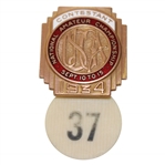 1934 US Amateur Championship at The Country Club Contestant Badge - Lawson Little Win