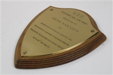 Gene Sarazen's Personal 1969 Americans of Italian Descent Exemplar Award Plaque