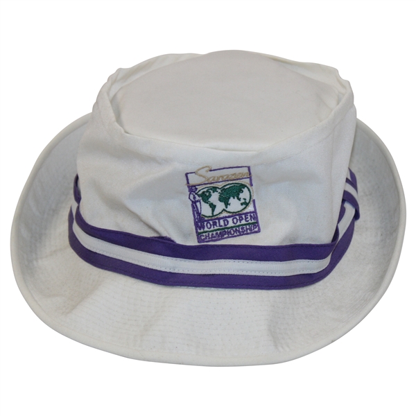 Gene Sarazens Personal Sarazen World Open Championship White & Purple Bucket Hat