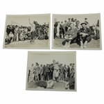 Three (3) Original Photos of Gene Sarazen, Jock Hutchison & Golfers at 1930s Tournament - Sarazen Collection