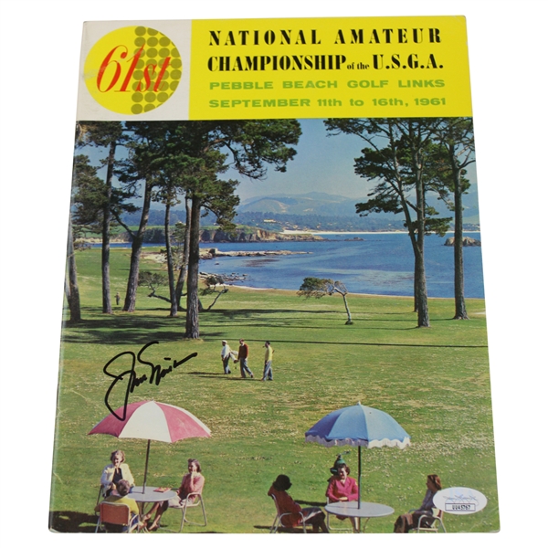 Jack Nicklaus Signed 1961 US Amateur at Pebble Beach Official Program JSA