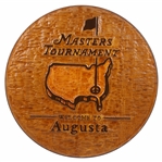 Solid Carved Wood Masters Augusta National Tournament Event Sign 